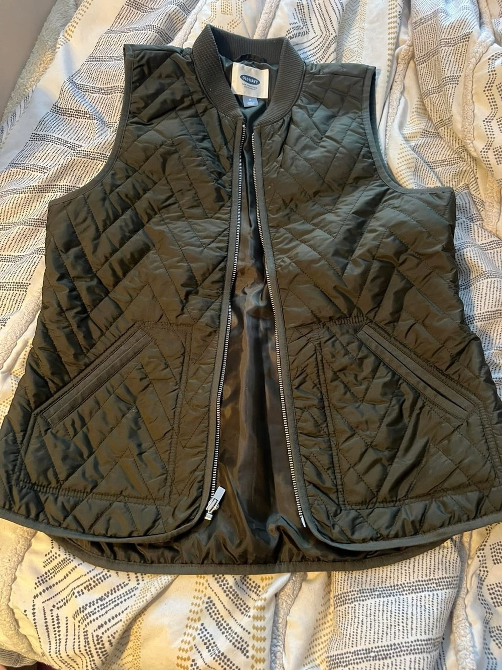 Old Navy army green. Medium vest.